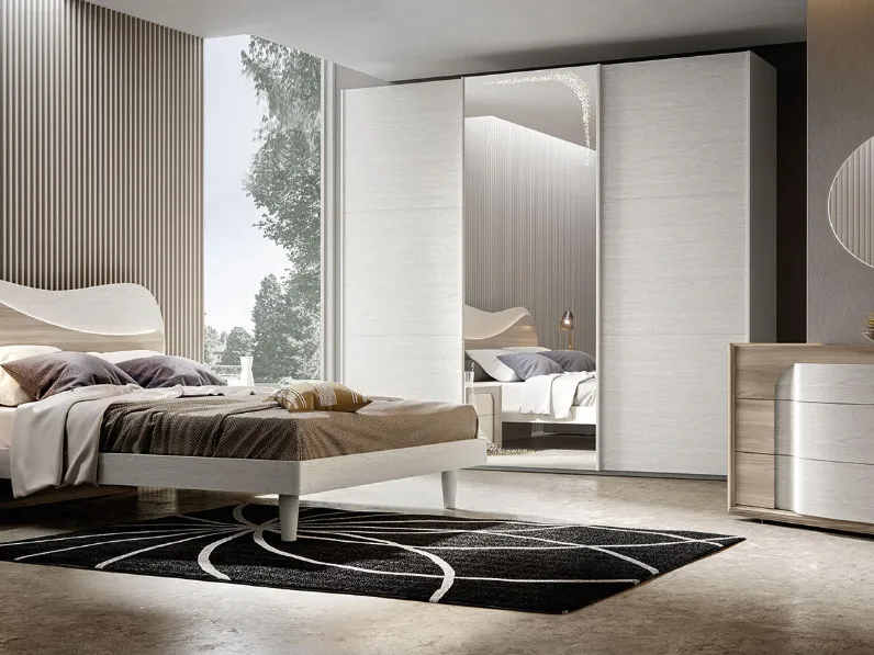 Letto Aurora finitura effetto legno di Dal Cin