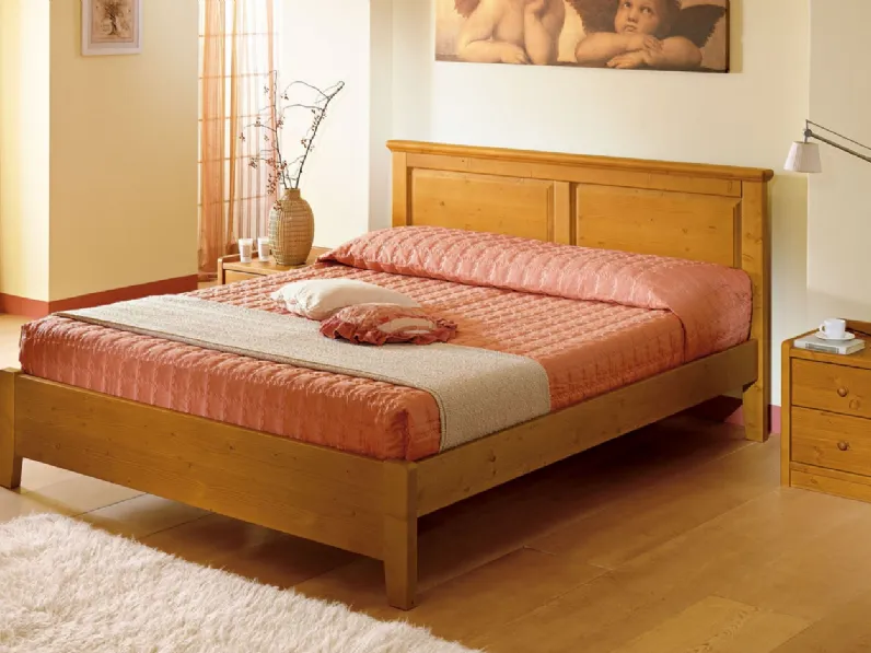 Letto matrimoniale con testiera Aurora 024 di Linea3