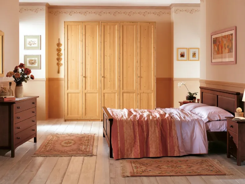 Letto matrimoniale con testiera Aurora 021 di Linea3