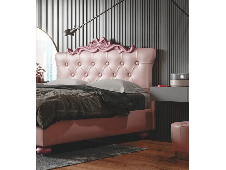 Letto con testiera trapuntata Anastasia di Baiardi