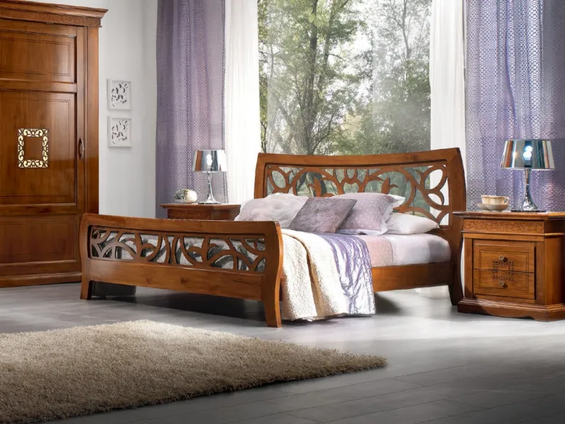 Letto Bernini FMG225 in legno traforato di Betamobili