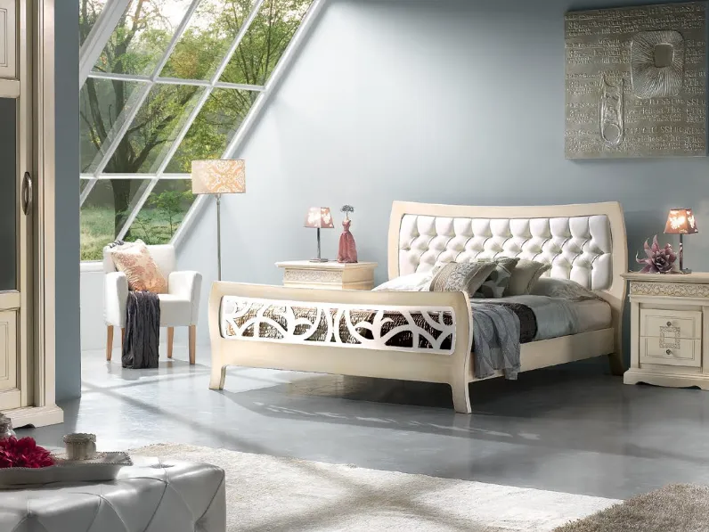 Letto Bernini FMG228 con testiera imbottita di Betamobili