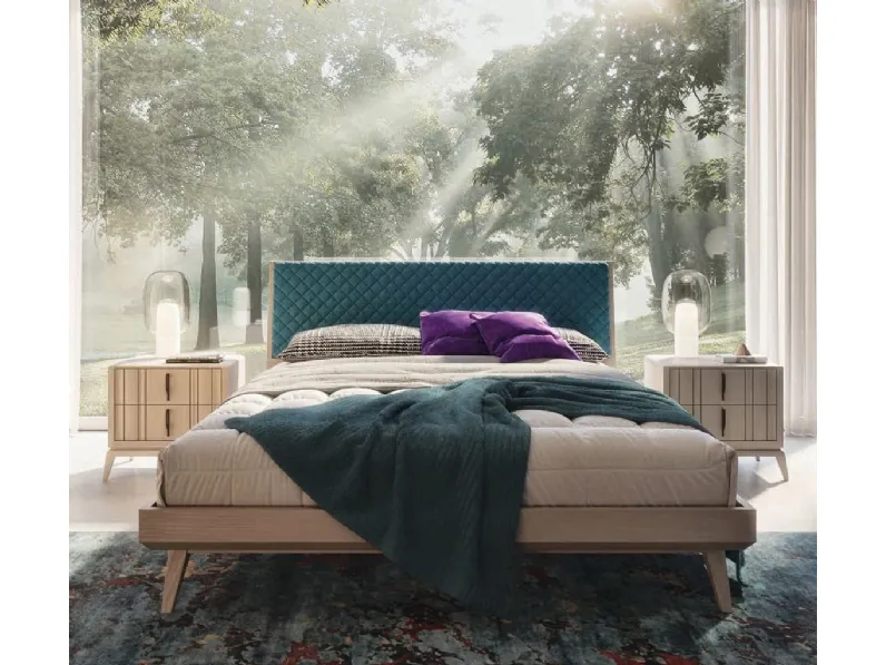 Letto Rails MAG1310 con testiera imbottita di Betamobili