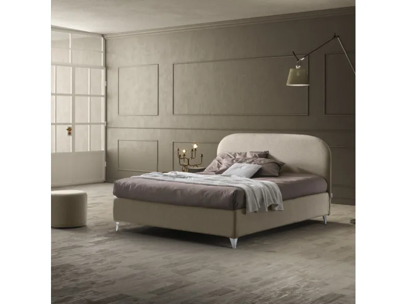 Letto con testiera dai bordi arrotondati Bianca di Stilfar