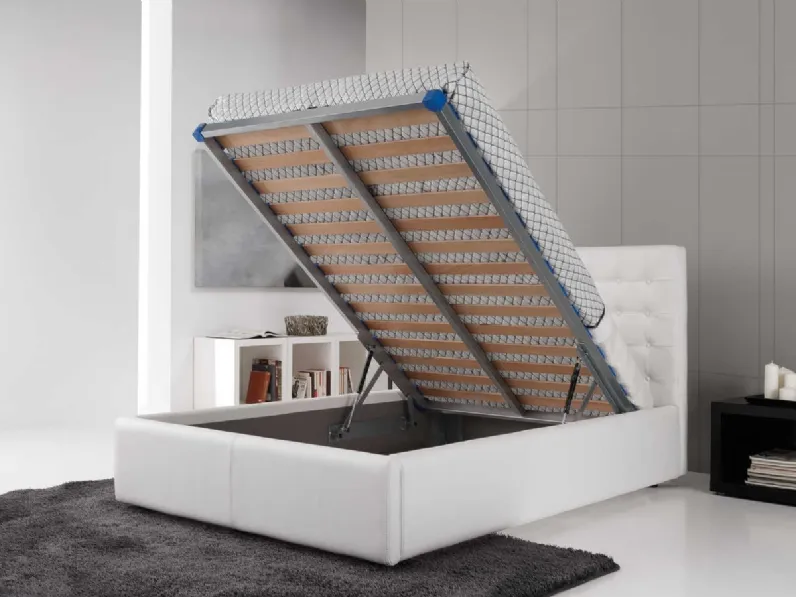 Letto a una piazza e mezza con box contenitore Blenda di Tancredi salotti