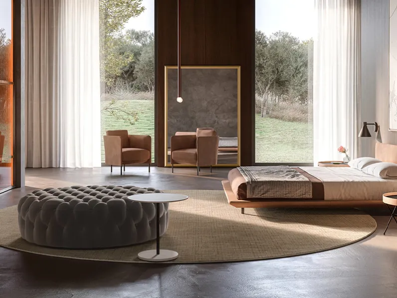 Letto imbottito Blendy di De Padova