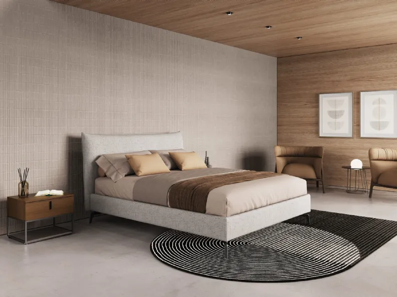 Letto in tessuto Brooklyn di Novaluna