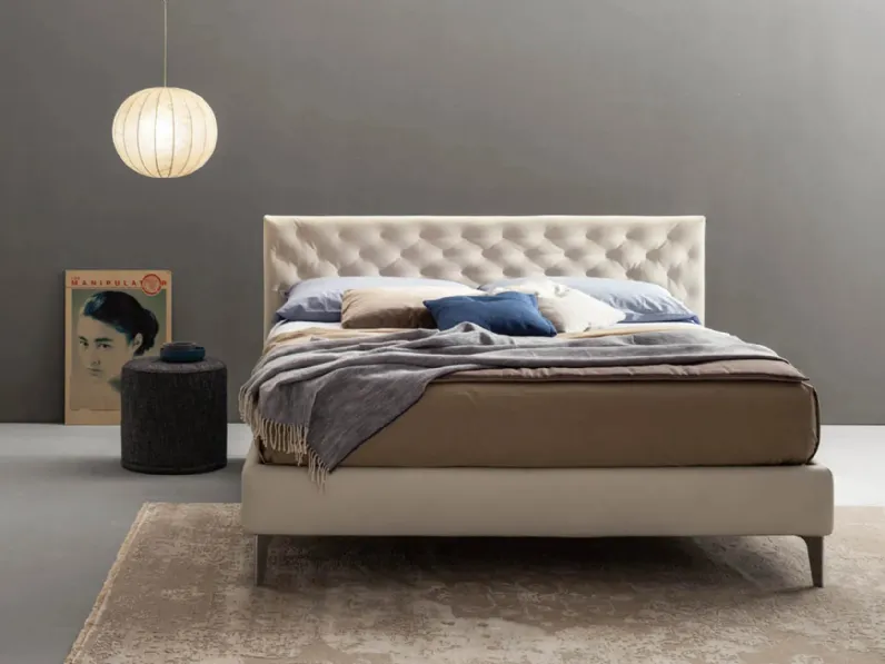 Letto in tessuto imbottito e trapuntato Bubbles di Bside