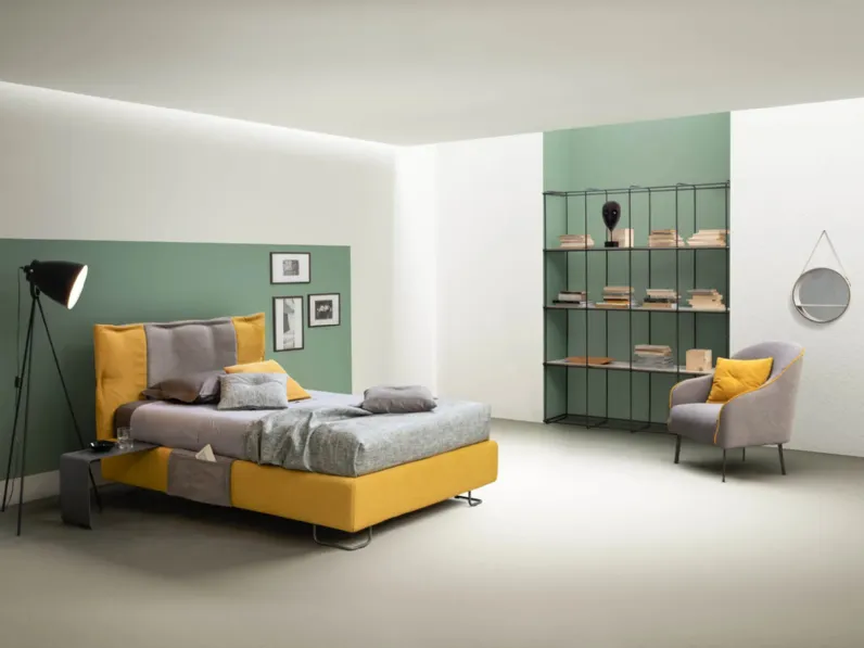 Letto in tessuto con testiera ad una piazza e mezza Dress di Bside