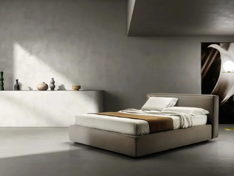 Letto in tessuto imbottito con testiera Relaxed di Bside