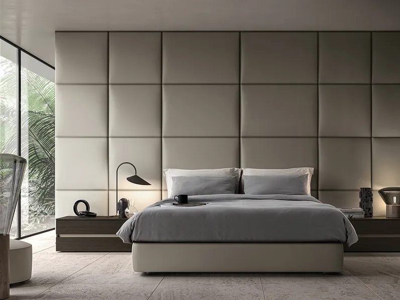 Letto BuildMe in pelle con box contenitore di Kico