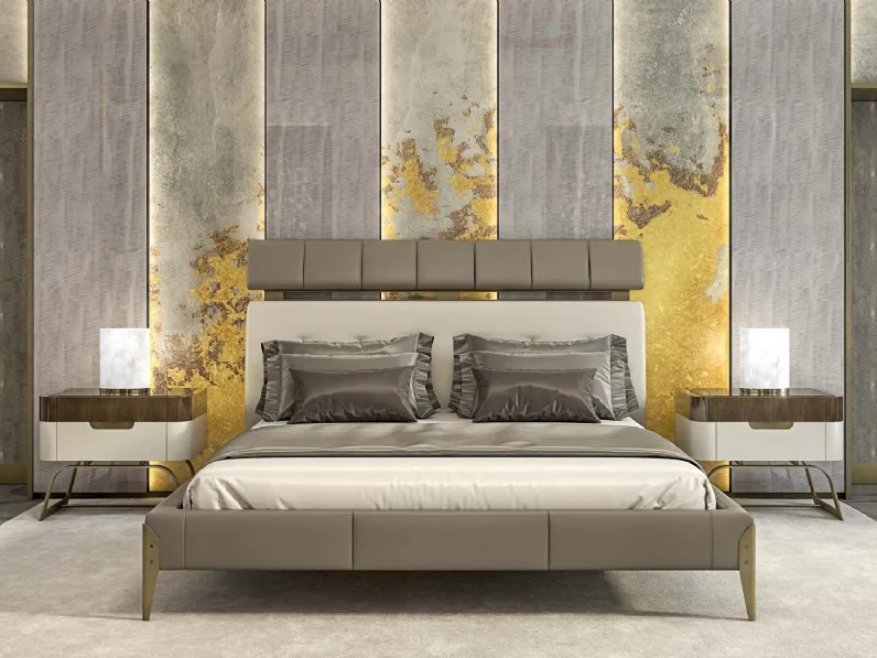 Letto in pelle Liegi di Busatto