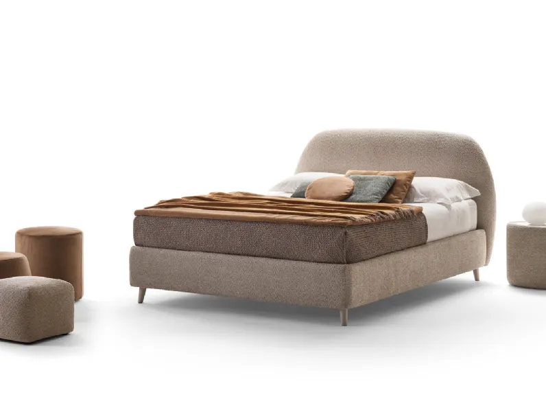 Letto in tessuto con box contenitore Calipso di Rosini Night