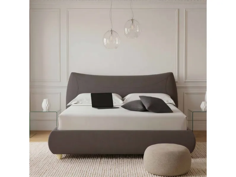 Letto Calliope in tessuto mimbottito di Rinaldi Group