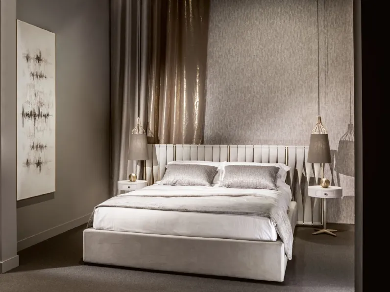 Letto con testiera e box contenitore Twist di Cantori