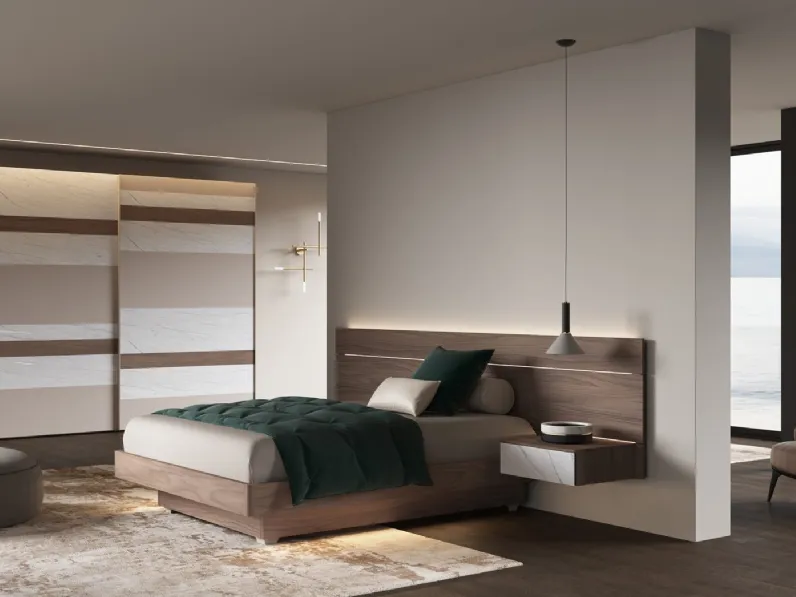 Letto con box contenitore Cartesio di Favero