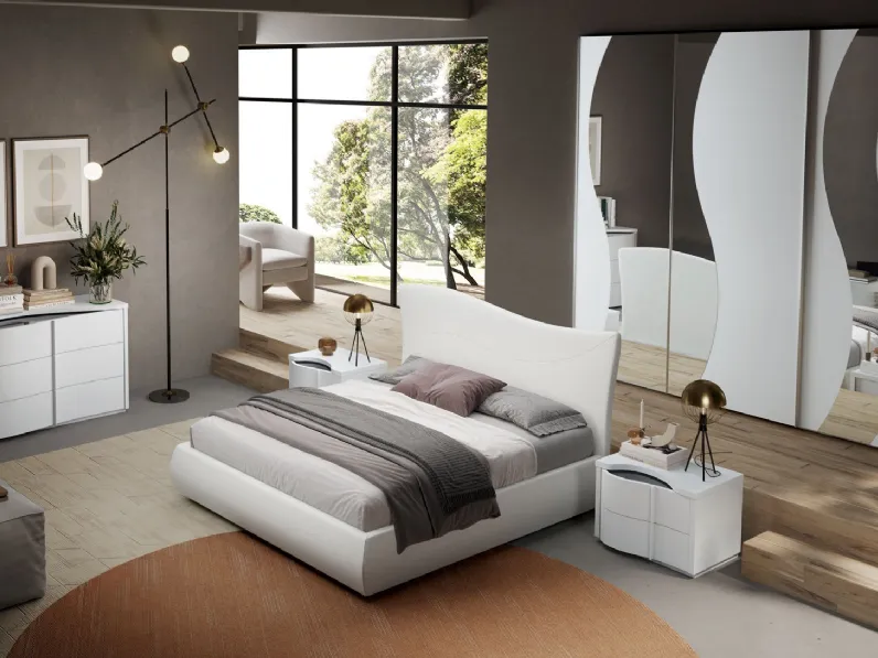 Letto in ecopelle Aura di Cecchini Italia