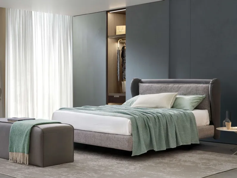 Letto Charles in tessuto imbottito di Rosini Night