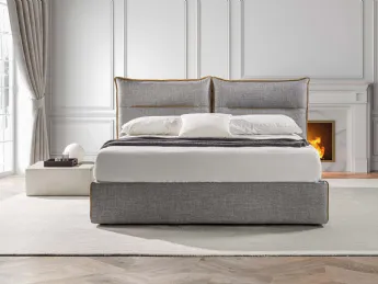 Letto Charme di Crippa Salotti con pratico box contenitore.