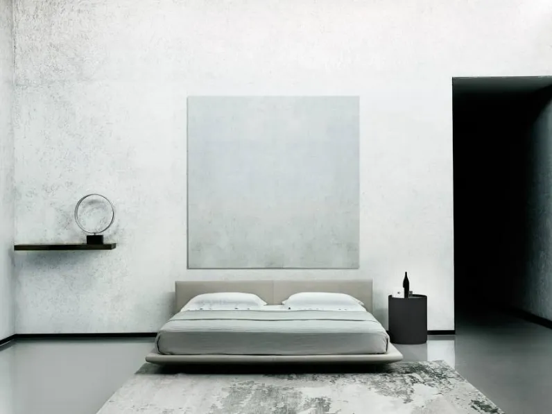Letto in tessuto con testiera Chemise Bed di Living Divani