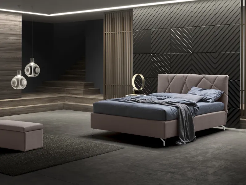 Letto matrimoniale con testiera Chiara di Stilfar Italia