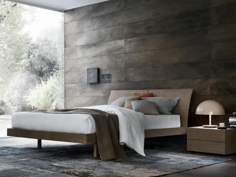 Letto in legno con testiera Clipper di Giellesse