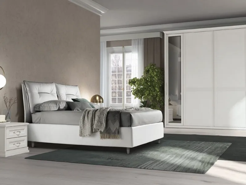 Letto Arcadia Kiss in tessuto imbottito di Colombini Casa