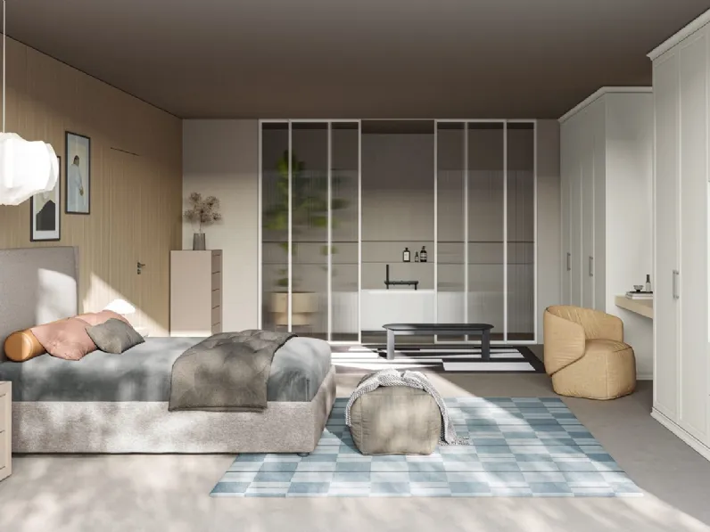 Letto in tessuto imbottito Arcadia Norma di Colombini Casa