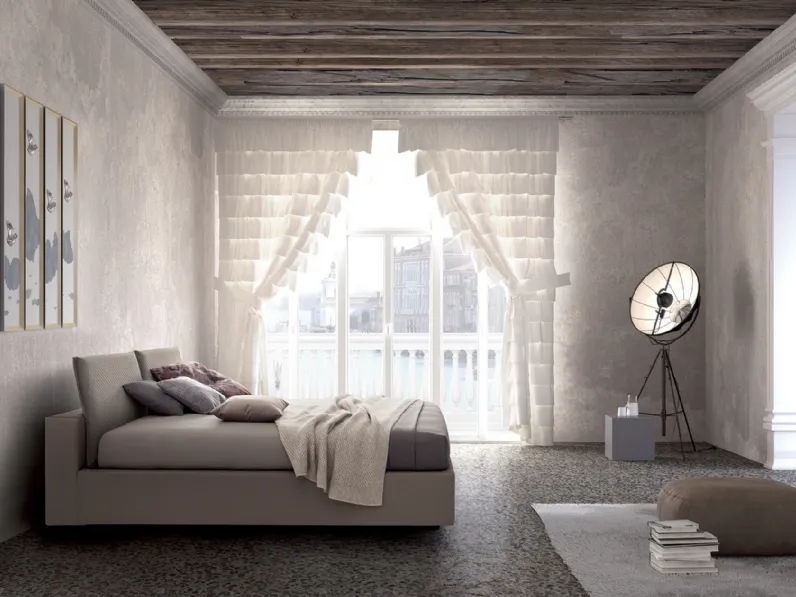 Letto matrimoniale in pelle Decor di Confort Line