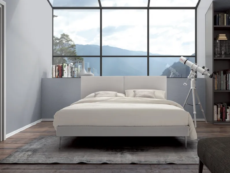 Letto matrimoniale in tessuto Leggero di Confort Line