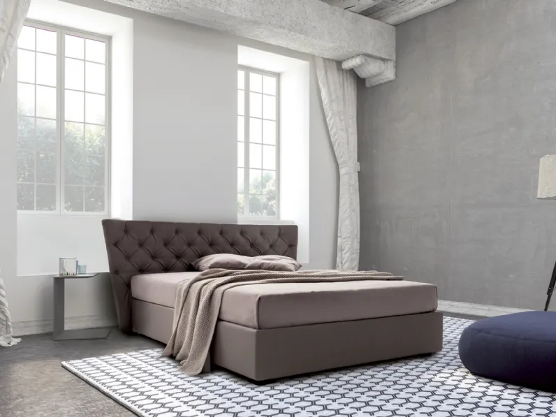 Letto con testiera lavorazione capitonné Raggio di Confort Line