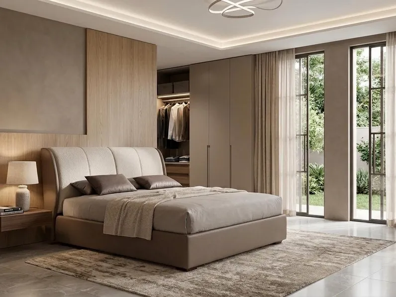 Letto matrimoniale con testiera Tempo di Confort Line