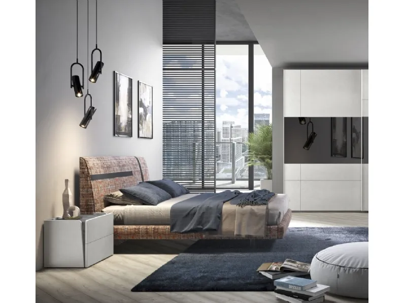 Letto in tessuto con testiera Composizione 20 di Corso 11