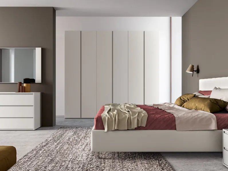 Letto in ecopelle con testiera Cupido di SantaLucia