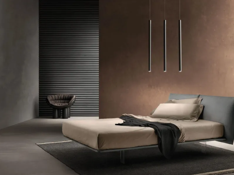 Letto in tessuto con testiera Curious di Bside