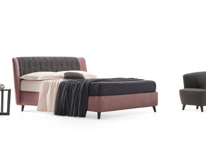 Letto in tessuto Dafne Cover con box contenitore di Rosini Night