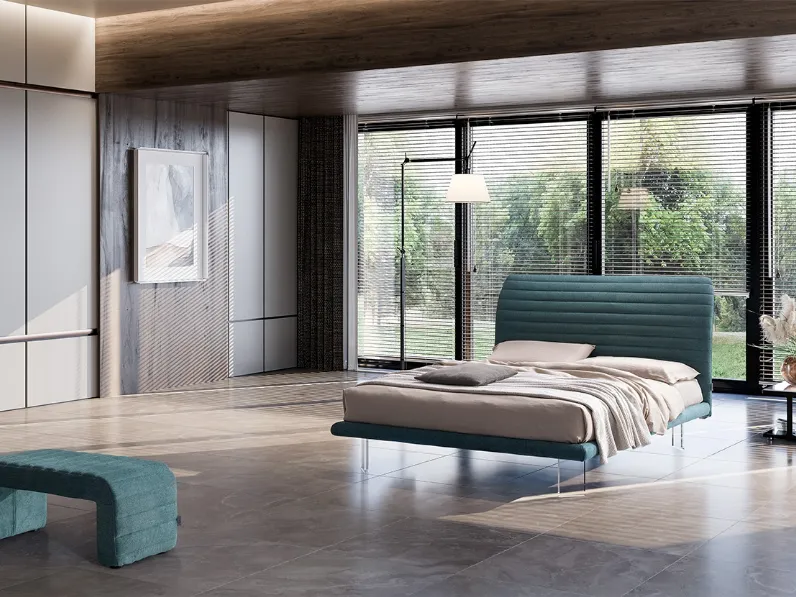 Letto matrimoniale imbottito Dany di Stilfar Italia