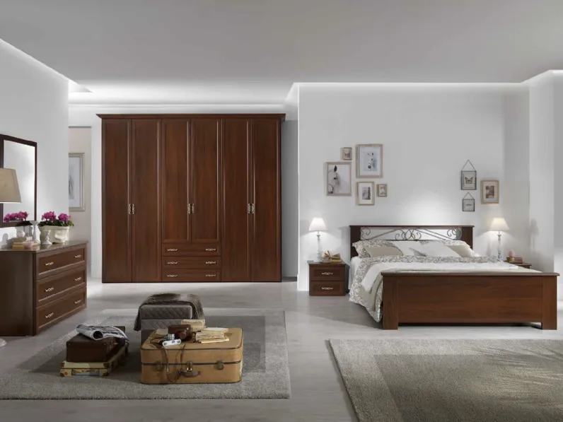 Letto in noce Demetra DE15 di MCSMobili