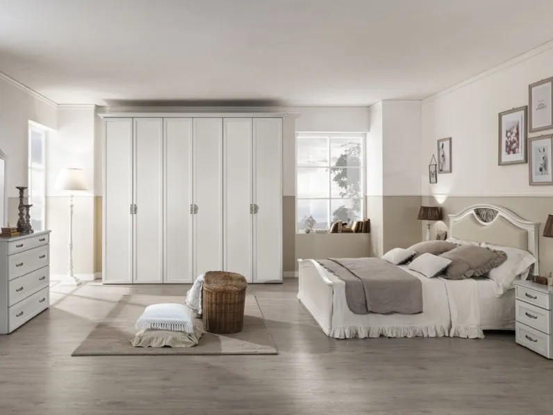 Letto con testiera in ecopelle Demetra DE06 di MCSMobili