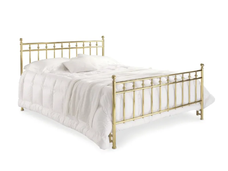 Letto matrimoniale Denis in ottone di Cantori