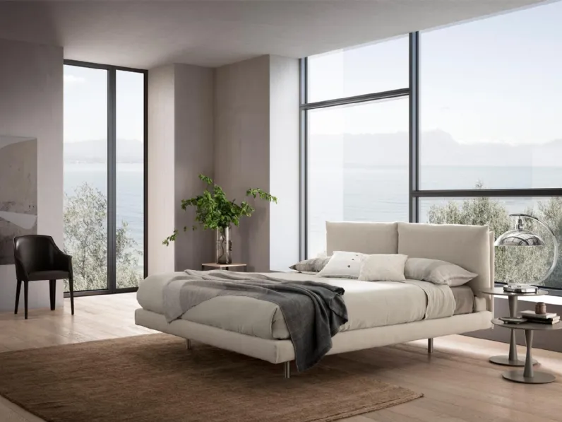 Letto in tessuto con testiera Spica di DHome