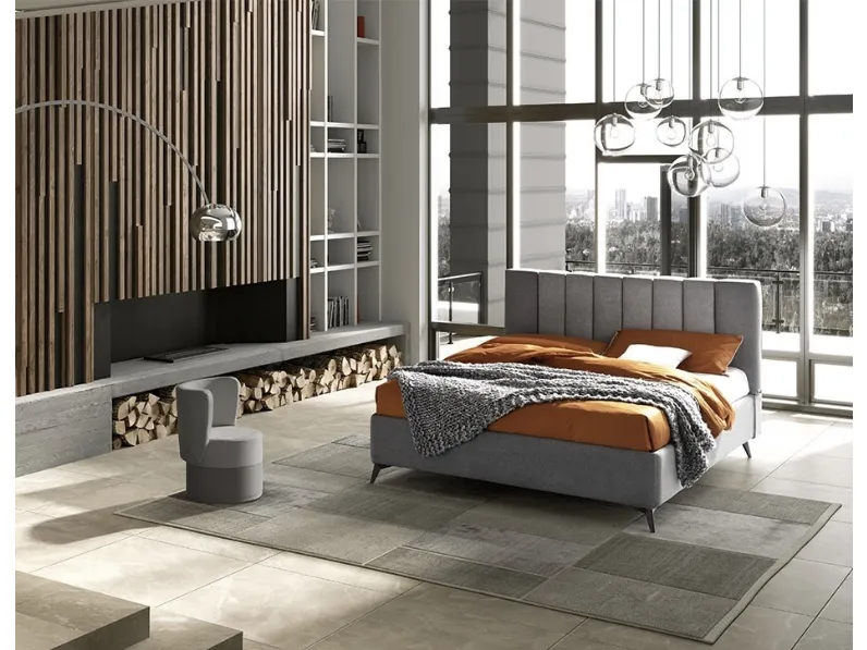 Letto imbottito Domino 24 di Stilfar Italia