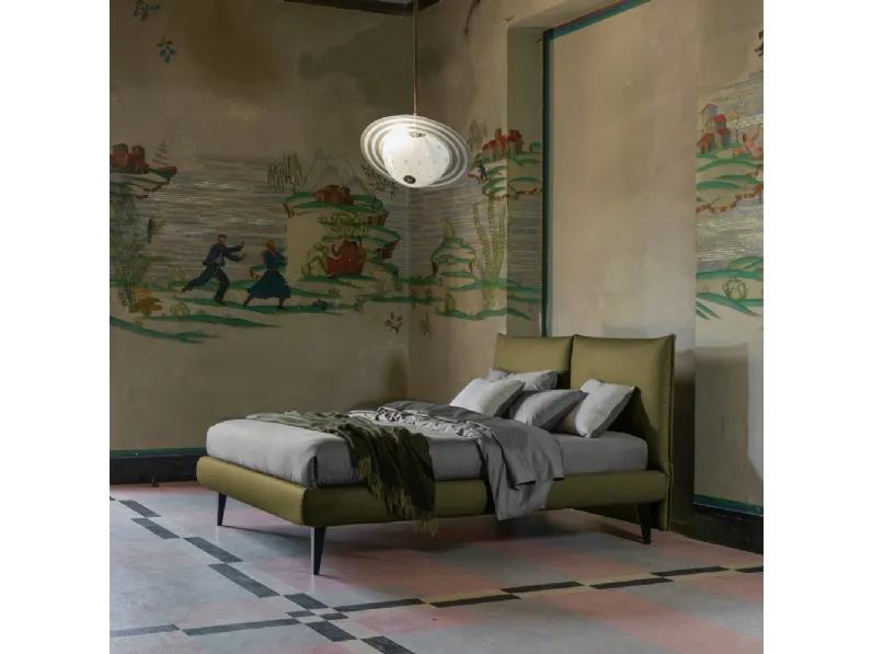 Letto Frank in tessuto imbottito di Dorelan Letti