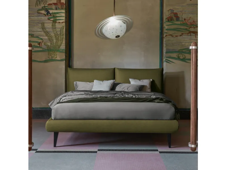 Letto Frank in tessuto imbottito di Dorelan Letti