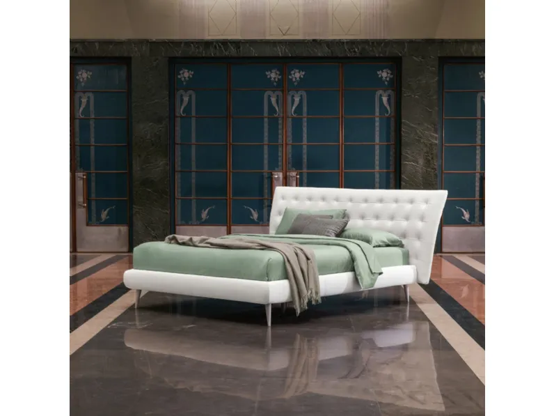 Letto Tamara con testiera trapuntata di Dorelan Letti