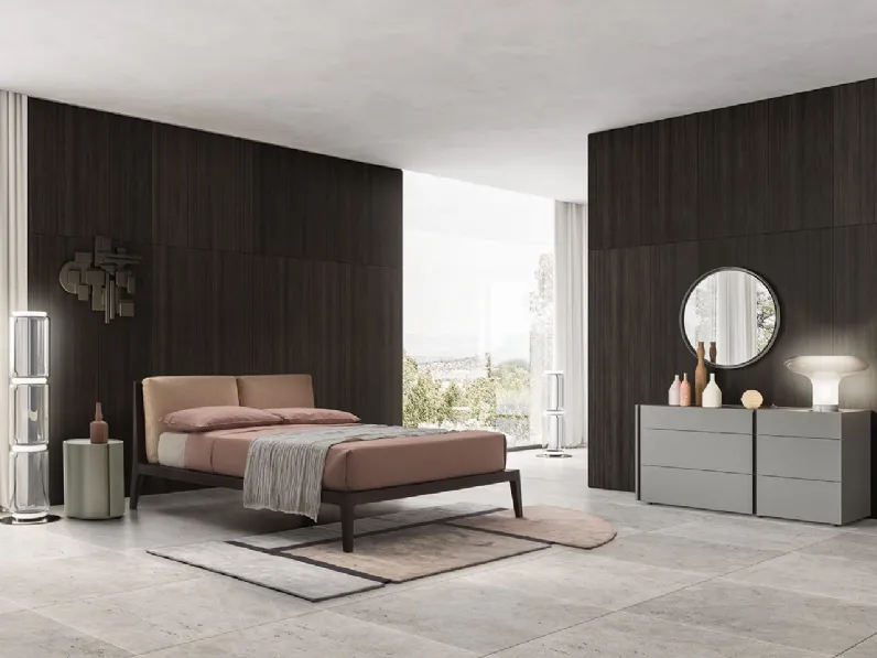 Letto in legno anche con cuscini imbottiti Dorian 2 di Alf Da Frè