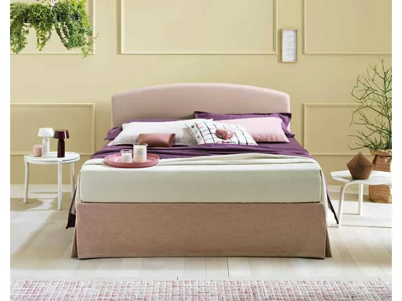 Letto Simplicity Project C30 con testiera arrotondata di Dorsal