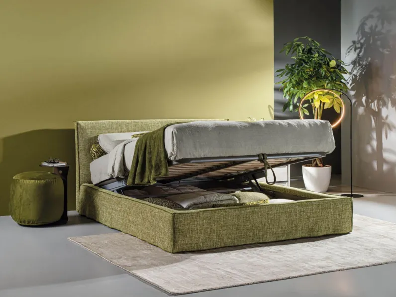 Letto in tessuto con contenitore Dress di Respace