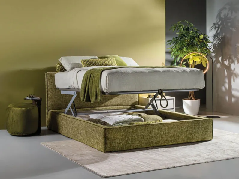 Letto in tessuto con contenitore Dress di Respace