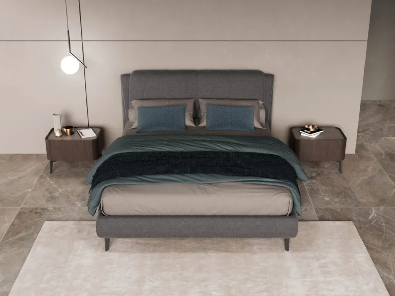 Letto in tessuto Dress Slim di Novaluna